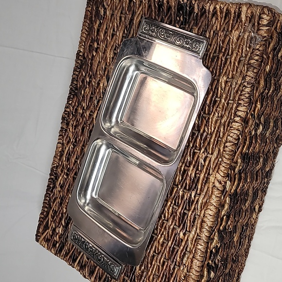 International Decorator Stainless Divided Relish Tray 18-8 Mid Century Modern - Picture 1 of 10